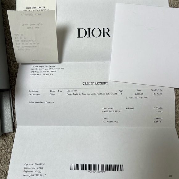 Dior Rose Des Vents Lapis Lazuli Pendant - Picture 15 of 15